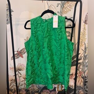 Lilly Pulitzer Bright Green Tropical-Print Sleeveless Top